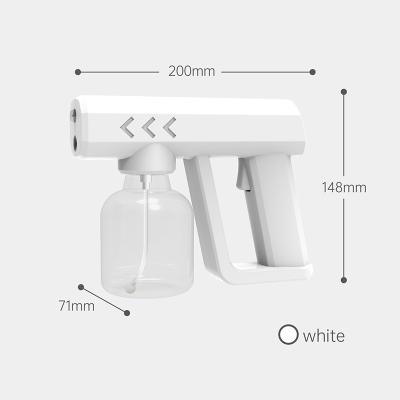 China Wash Gun New Design 5w Blue Led Anion Light Nano Disinfects Sterilizer Smoke Mist Machine Spray Guns for sale