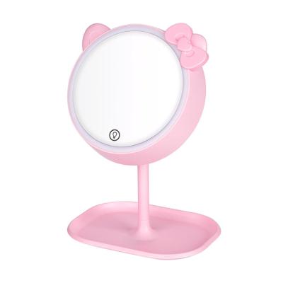 China Lighted Makeup Mirror with Touch Switch Cosmetic Desk Vanity Mirror with LED Bulbs Dimming Lighting for Home Decoration Makeup zu verkaufen