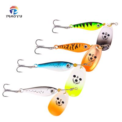 China Outdoor Activities Fishing New 4 Color Sequin 11g 15g 20g Wide Compound Lure Fish Shaped Spinning Sequin Fishing Hook From Piaoyu for sale