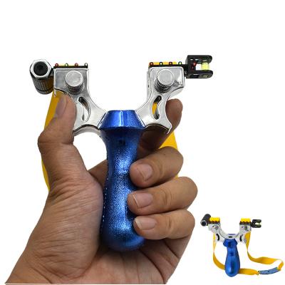 China Shooter Shooting Outdoor Shooting Catapult with Laser Sight Matte Blue Resin Slingshot for sale