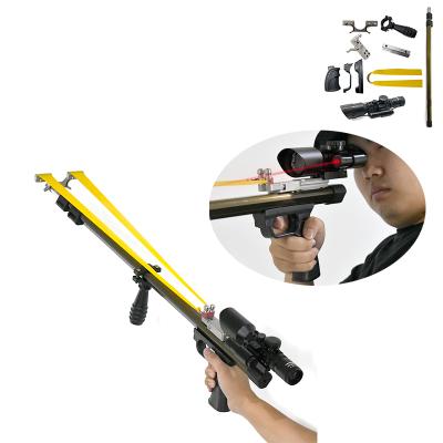 China PIAOYU Professional Professional Metal Long Slingshot With Long Range Shooting Outdoor Hunting Catapult for sale