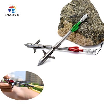 China Piaoyu Fish Dart Stainless Steel Arrowhead Slingshot Arrow Head Hunting Catapult External Hunting Shooting Dart for sale