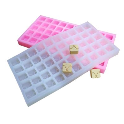 China Sustainable Custom Chocolate Mold Sugar Fondant Molds Ice Cube Wax Melt Mould Custom Silicone Mold with Logo for sale