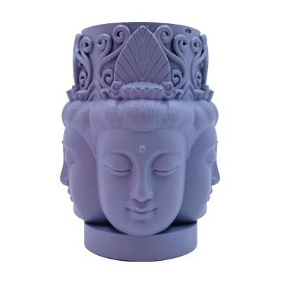 China Sustainable Four-Face Buddha Candle Mold Avalokitesvara Silicone Candle Molds Silicone Mold for Resin Epoxy Gypsum Crafts Mould for sale