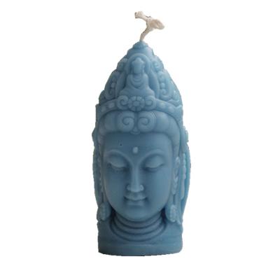 China Sustainable Avalokitesvara Buddha 3D Candle Mould Silicone Molds for Candle Decorating Resin Epoxy Gypsum Concrete Statue Silicone Mold for sale