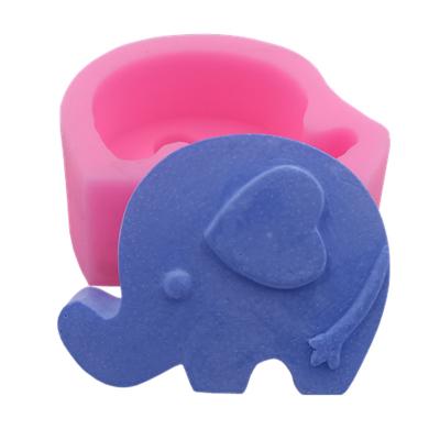 China Sustainable Elephant Design Soap Mold Candle Wax Molds Food Grade Cake Mould Decorating Silicone Mold for Resin Plaster Gift for sale