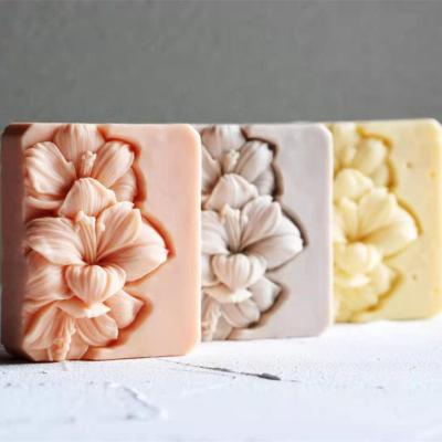 China Sustainable New 3D Flower Silicone Mold for Soap Making Handcraft Candle Wax Molds Aroma Gypsum Resin Decorations Craft Mould for sale