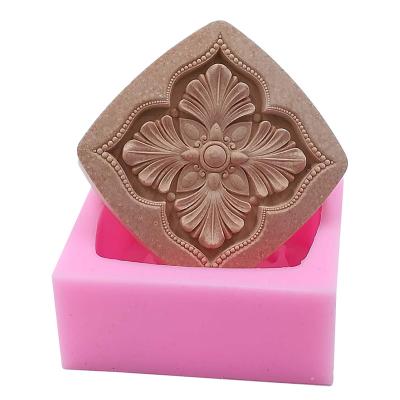 China Sustainable Classical Handmade Soap Mold DIY Silicone Mould For Soap Cake Molds Decorated Candle Wax Molds for sale