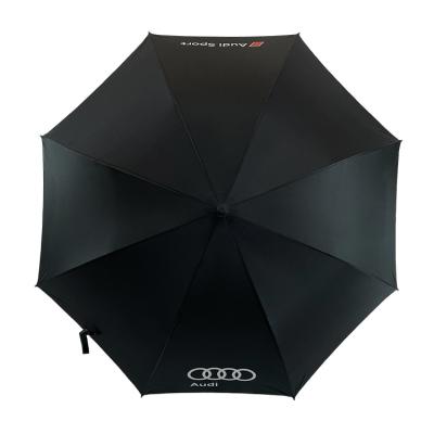 China Custom Automatic Logo Customized Color Durable Windproof Golf Umbrella EVA Style Fabric Nylon Plastic Golf Modern Double Umbrella Canopy for sale