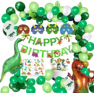 China Birthday Decoration Factory Wholesale Dinosaur Jungle Balloon Garland Kit Arcade Wedding Party Decoration Balloon Arch Set for sale