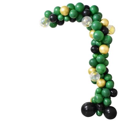 China Birthday decoration green balloon chain forest decorated tiger jungle theme kids birthday party decoration balloons animal creative arch set for sale