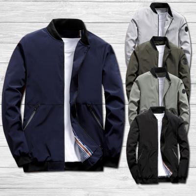 China Breathable Plus Size Windproof Nylon Water Repellent Bomber Jacket OEM Custom Design Mens Bomber Jacket for sale