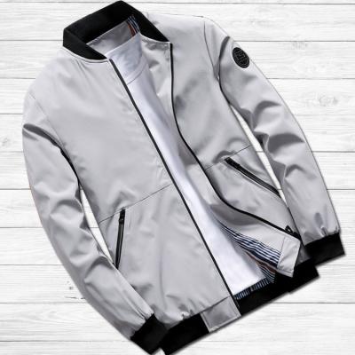 China Spring 2021 Autumn Breathable Stylish Casual Bomber Jacket For Men Zipper Pockets Design Mens Bomber Jacket for sale