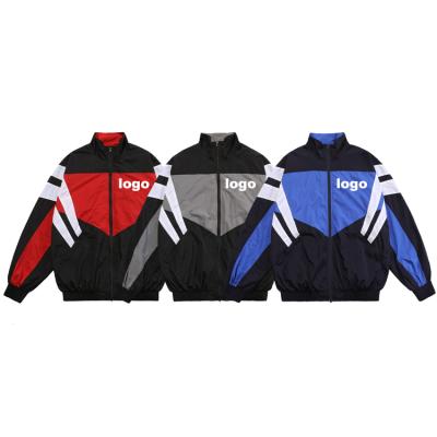 China Waterproof Round Color Block Graphic Anorak Corner Jacket for sale