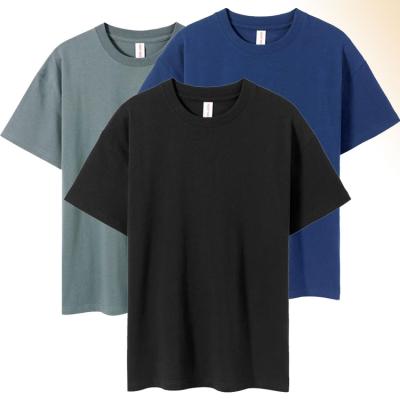 China Style Men's Casual Heavy Cotton Anti-pilling Drop Shoulder T-Shirts For Custom Printing for sale