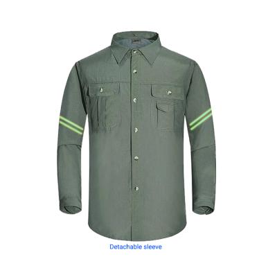 China Wholesale Men Outdoor Breathable Lightweight 100% Polyester Long Sleeve Anti-UV Fishing Shirts for sale