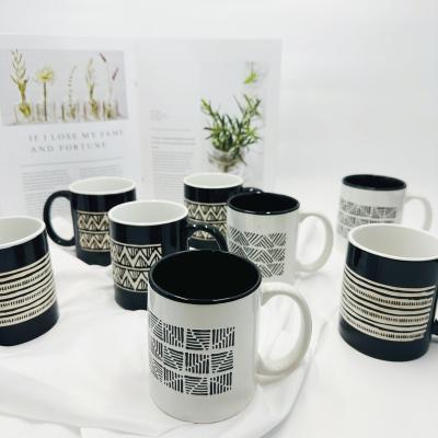 China Sustainable 2023 Hot Sale Ceramic Mugs Wholesale 11 Oz For Sublimation Nordic Ceramic Coffee Cup Printed Ceramic Cups for sale