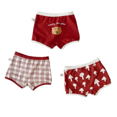 China Breathable underwear for girl cute cartoon printed cotton triangle boxer briefs wholesale for sale