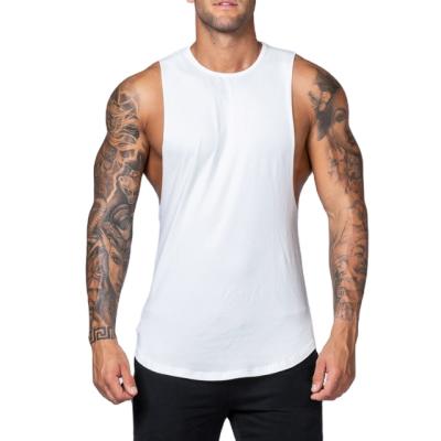 China Color Breathable Pure Loose Vest Cotton Gym Clothing Tops Plus Size Men's Vests for sale