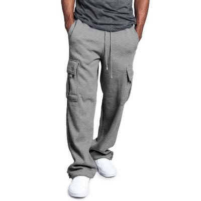 China New Breathable Casual Pants For Men Plus Warm Velvet Fitness Sports Wide Leg Pants Trousers for sale