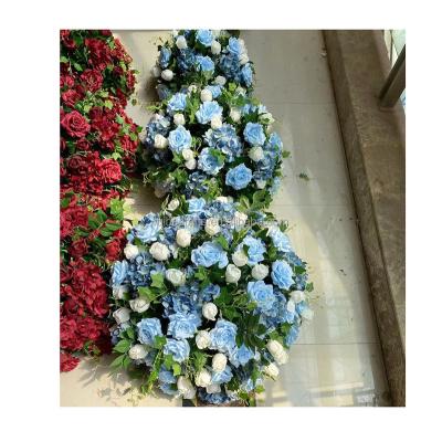 China Wedding event table decoration Hot Selling Wedding Centerpieces Royal Blue Flowers Sets Wedding Floral Decoration Table Centerpiece for sale