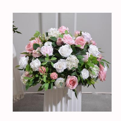 China Wedding event table decoration Centerpieces wedding decor customized 60CM artificial pink rose flowers ball centerpieces wedding decoration for wedding event for sale