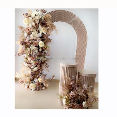 China Wedding event table decoration Natural Dried Pampas Grass Artificial Flower Row Flower Arrangement Wedding Arch Backdrop Decor Hang Floral for sale