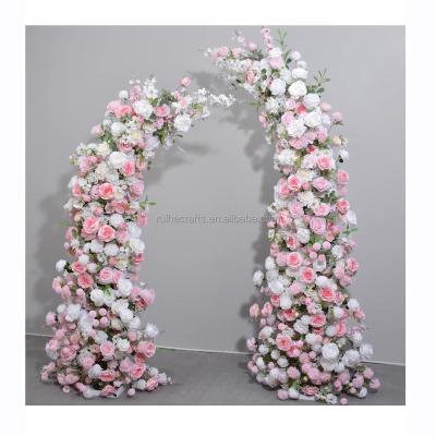 China Wedding stage decoration Free sample artificial flower row arrangement wedding arch flower wedding backdrop flower for sale for sale