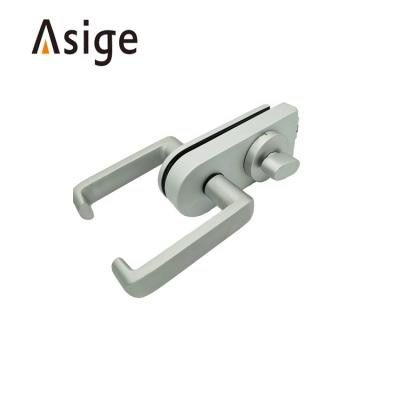 China Anti-rust China Manufacture Swing Gate Glass Door Lock With Handle Aluminum Glass Door Handle Lock for sale