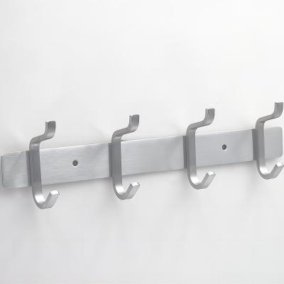 China Durable Bedroom Stainless Steel Wall Hanging Hooks For Clothes Black Coat Hooks Wall Mounted for sale