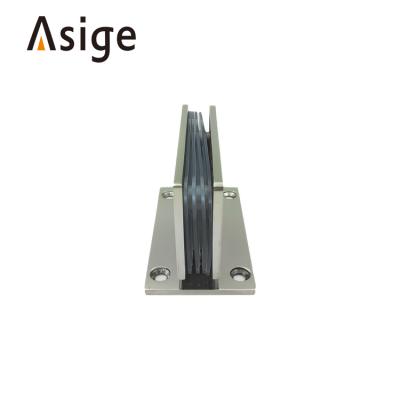 China Easy To Install And Durable Shower Hinge Bathroom Shower Door Hinge Square Stainless Wall On Glass Hinge for sale