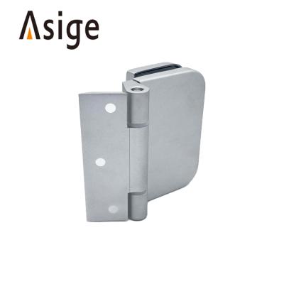 China Modern Brush Oxidation Supplier Shower Door Mount Hinge Aluminum Bathroom Door Hinges for sale