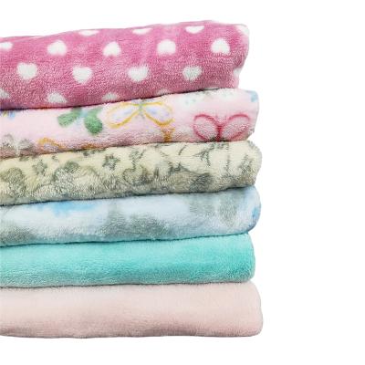 China Newborn Baby Folded Fleece Coral Winter Knitted Warm Blanket for sale