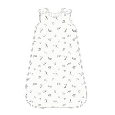 China Breathable 100% Cotton White Color Comfortable Soft Sleeveless Baby Sleeping Bags For Baby for sale