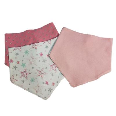 China Soft And Comfortable Washable Triangular Shaped Cotton Baby Bibs For Infants And Toddlers for sale