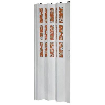 China Plastic Farmhouse Bathroom PVC Accordion Folding Sliding Door Design for sale