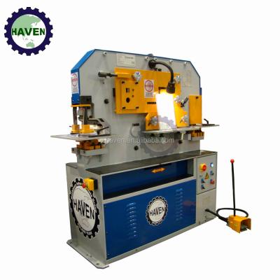 China Building material shops Q35Y-12 hydraulic combined punching and shearing machine, single cylinder iron worker machine for sale