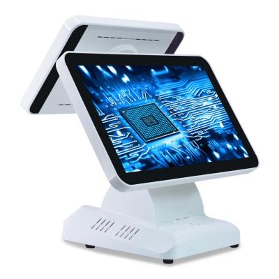 China Wifi & 32G POS Terminal 15.6 + 11.6 Inch 2G SSD Bluetooth Dual POS Machine TFT Smart Screen Computer POS Touch Display Computer for sale