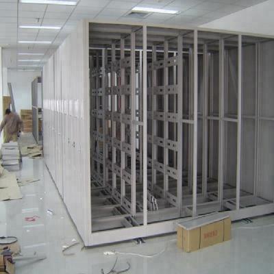 China Mobile or Compact Mechanical Mobile Shelving / Filing Cabinet Corrosion Protection Mobile Shelving / Office Shelving System for sale