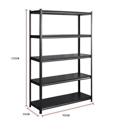 China Corrosion Protection Home Storage Shelf Slotted Angle Steel Rack 5 Layers Angle Shelves Easy Slotted Shelf for sale