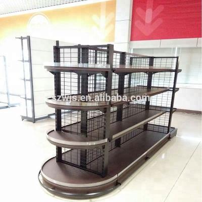 China Corrosion protection supermarket double side shelf with back panel factory direct rack flat sales supermarket shelf for sale