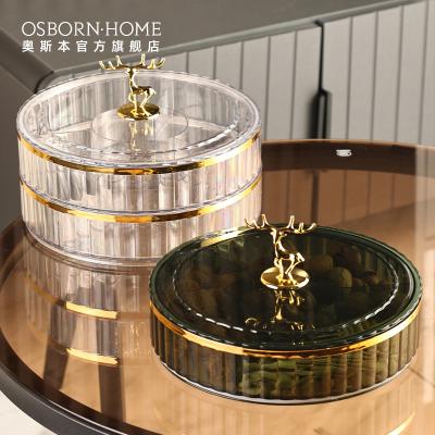 China OSBORN 2022 New Plastic Acrylic Storage Box Fruit Dish Decoration Stored Dry Dishes and Dishes with Lid for sale