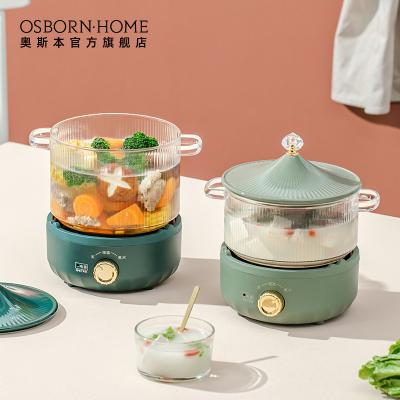 China OSBORN Multifunction Direct Heating Glass Stocked Electric Cooking Soup and Stock Pots with Heating Base for sale