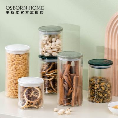 China OSBORN 400ml 600ml 800ml Airtight Glass Candy Jars Cookies Hide Honey Jar Airtight Glass Jars Storage Bottles and Jars Food Storage Containers for sale