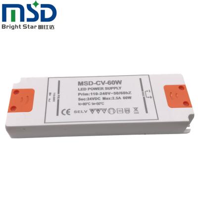 China Plastic Ultra Thin Slim Led Driver 60W 5A Constant Voltage Led Driver 12V 12V Power Supply for sale