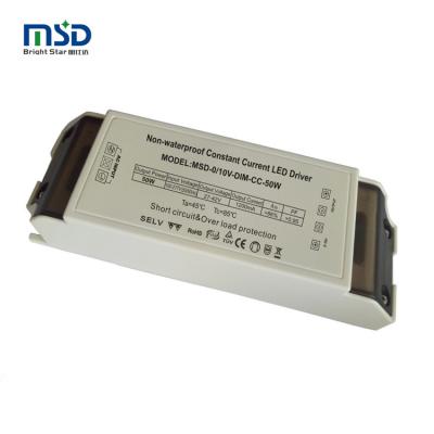 China AC 110V 220V 230V 50w 0-10v plastic pwm constant current dimming led driver with CE SAA ETL for sale