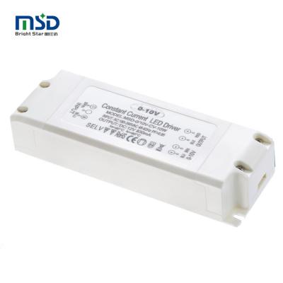 China LED lighting drive 10W cv dc12V 24V 5 years warranty 0/1-10V pwm driver saa led ce rohs dimmable led transformer 20W 30W 40W with plastic cover for sale