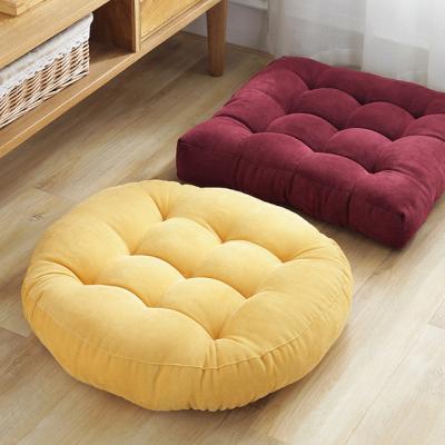 China Wholesale Unique Sustainable High Quality Round Corduroy Cushioned Plush Futon Cushion for sale