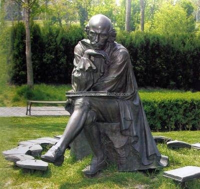 China Europe Decorative Famous Bronze Metal Garden Figure Shakespeare Sculpture For Sale for sale