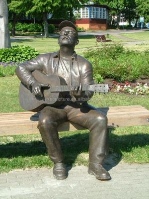 China Life Size Bronze Musician Sculpture From Europe for sale